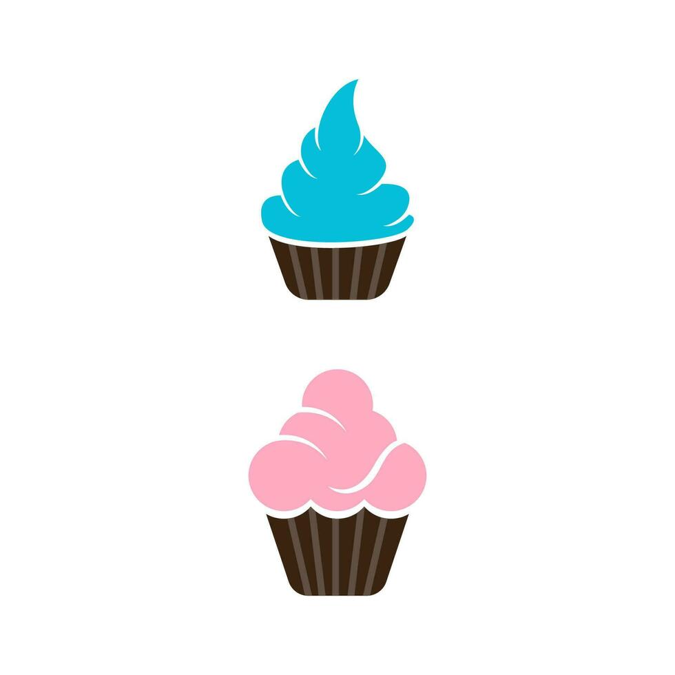 Cup Cake Vector icon design illustration