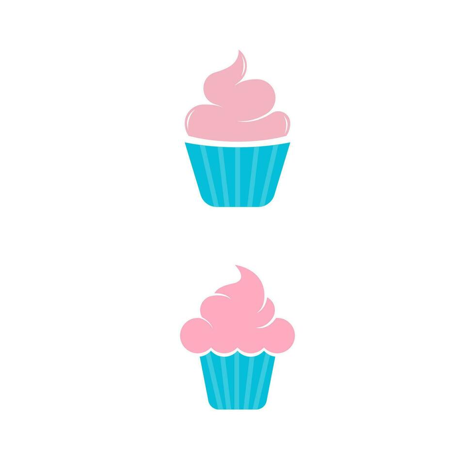 ilustración de diseño de icono de vector de pastel de taza