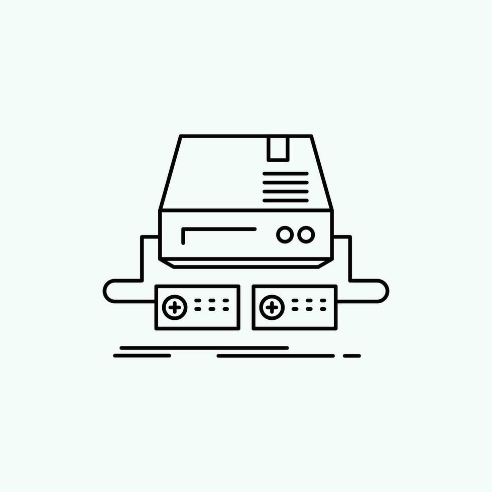 Console. game. gaming. pad. drive Line Icon. Vector isolated illustration