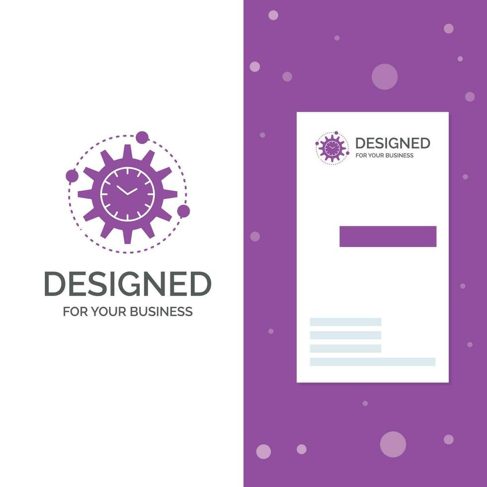 Business Logo for Efficiency. management. processing. productivity. project. Vertical Purple Business .Visiting Card template. Creative background vector illustration