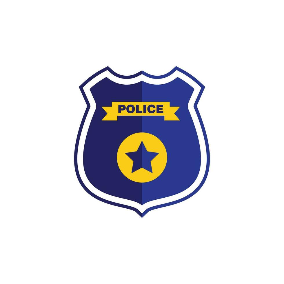 Ilustración de diseño de icono de vector de policía