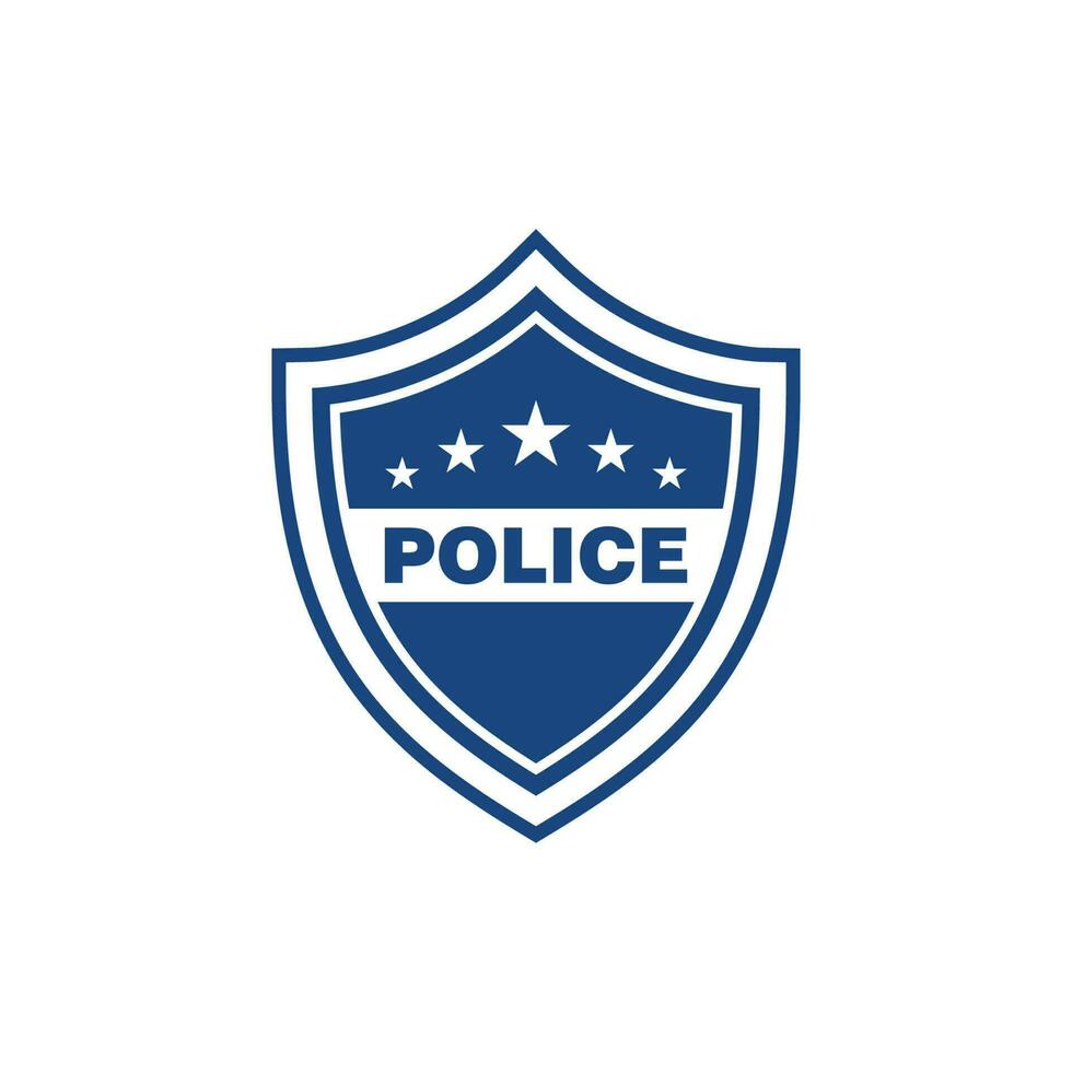 Ilustración de diseño de icono de vector de policía