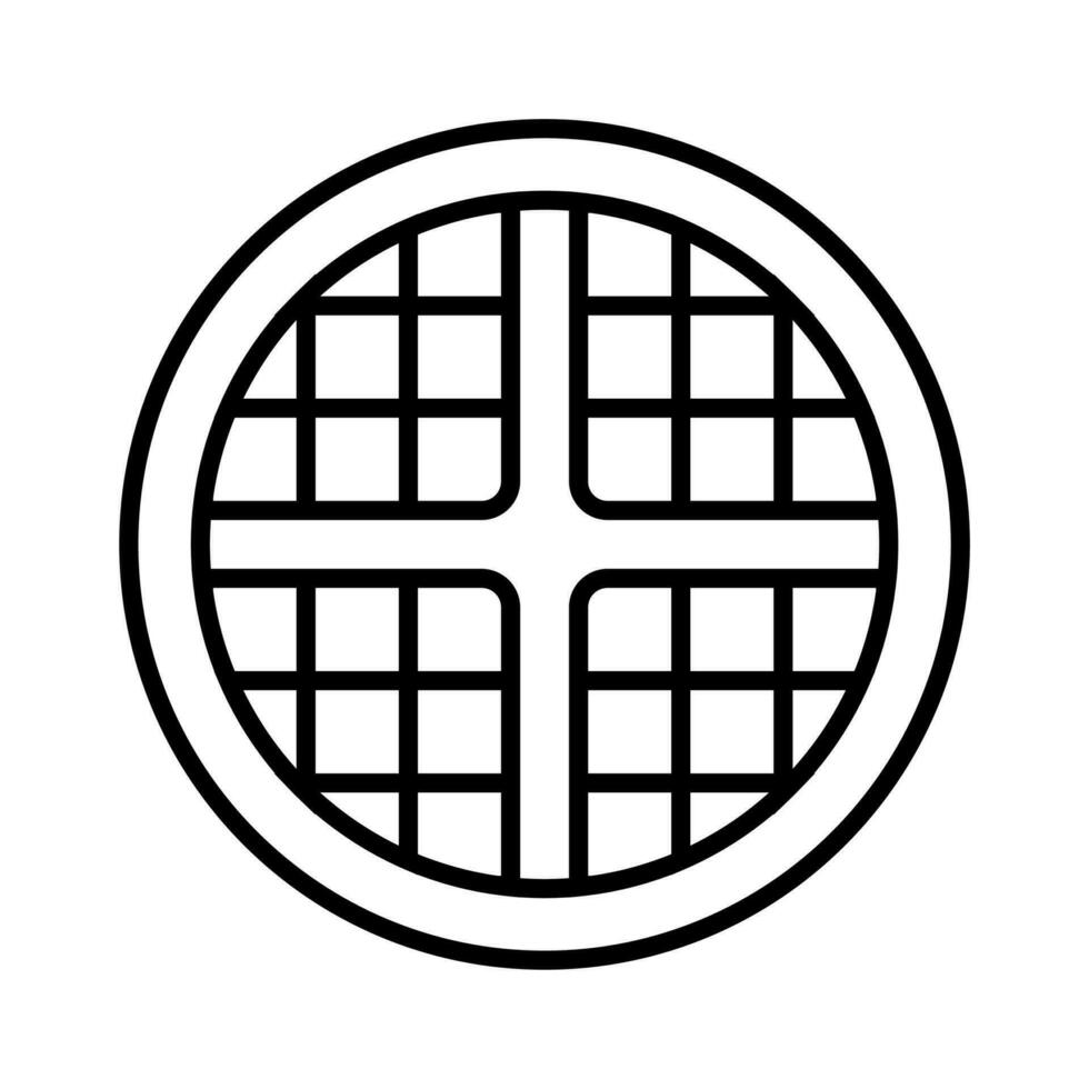 waffle outline icon vector