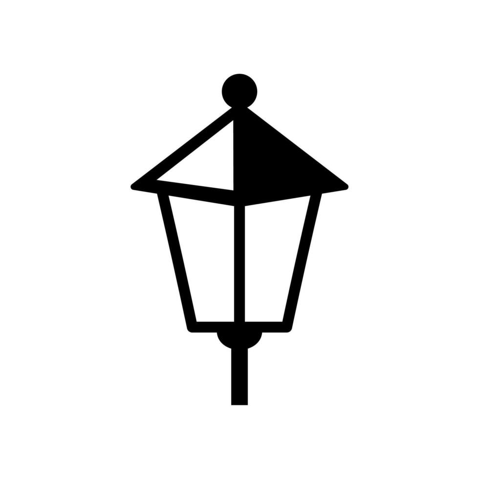 Street lamp flat icon vector