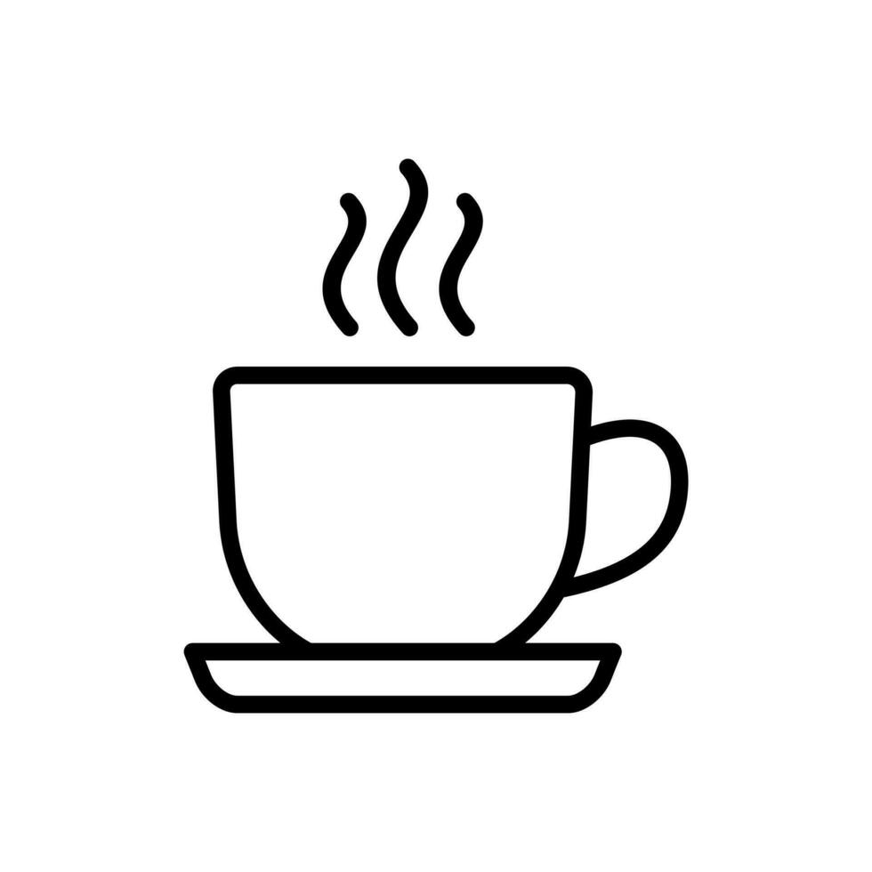 coffee cup outline icon vector