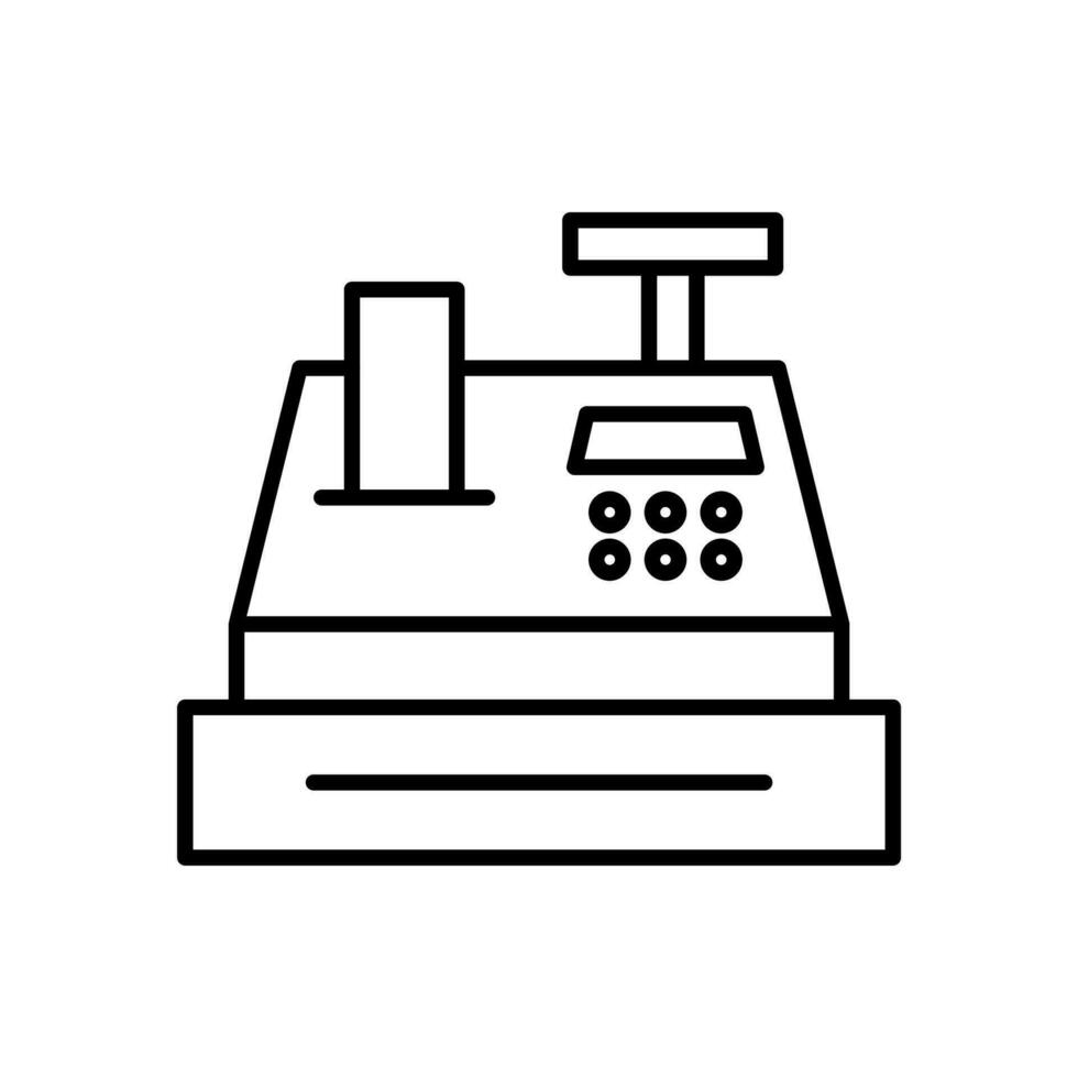 cashbox outline icon vector