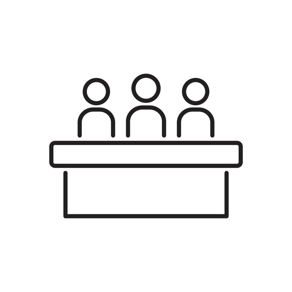 jury group outline icon vector