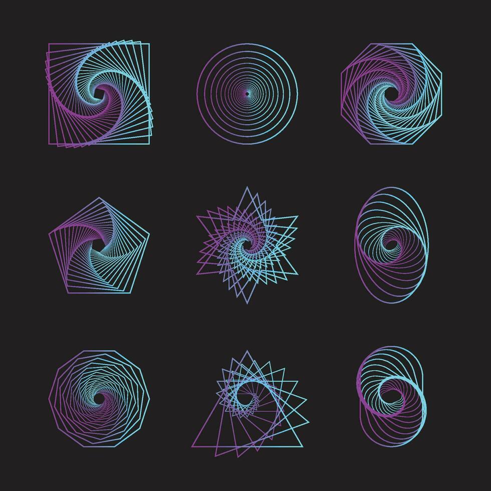 Blending Shape Icon Pack vector
