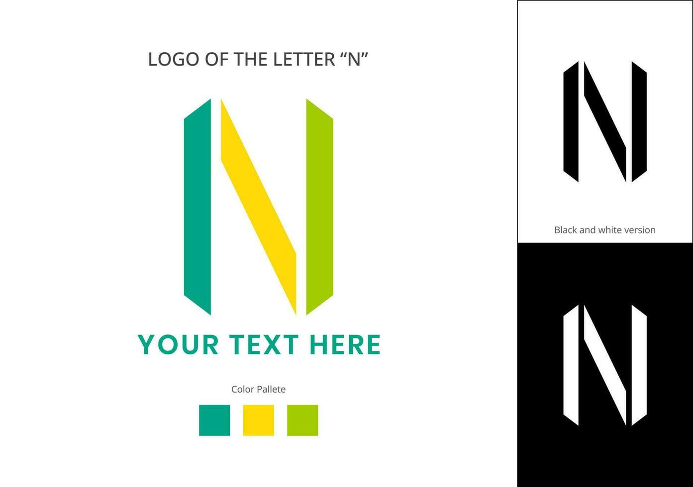 Simple Logo of the Letter N vector