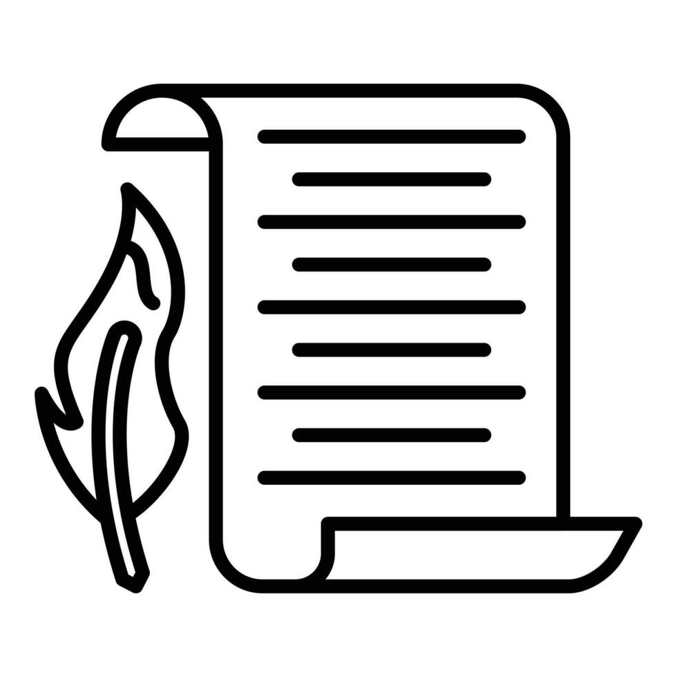 Scroll Paper Icon Style vector