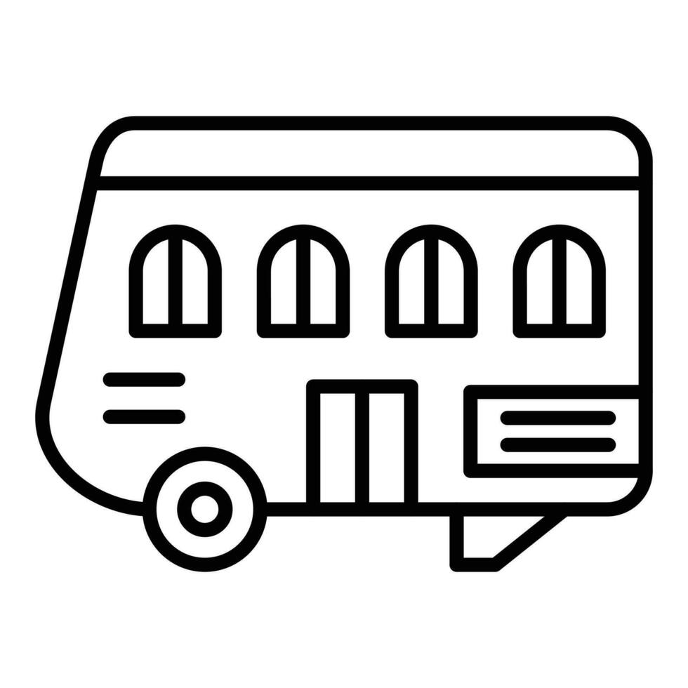 Caravan Icon Style vector