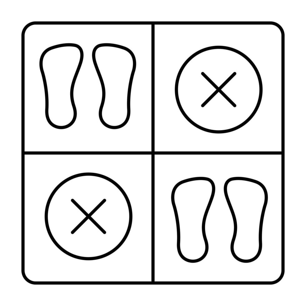 No footprint concept icon vector