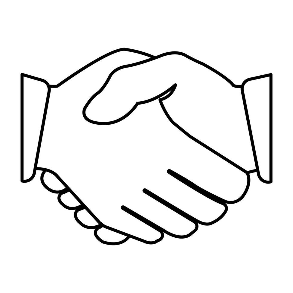 An icon design of handshake vector