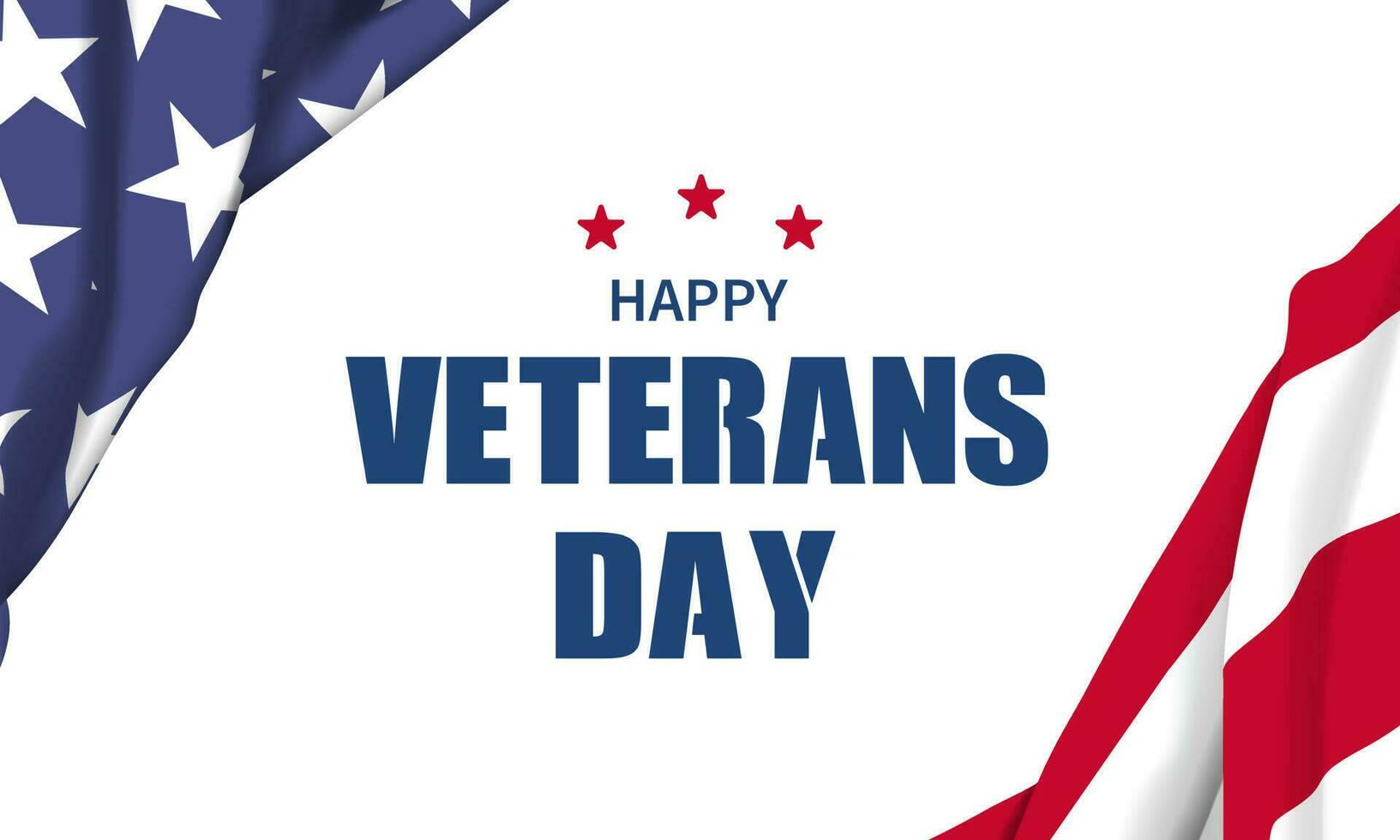 Veteran's day poster.Honoring all who served. Veteran's day illustration with american flag vector