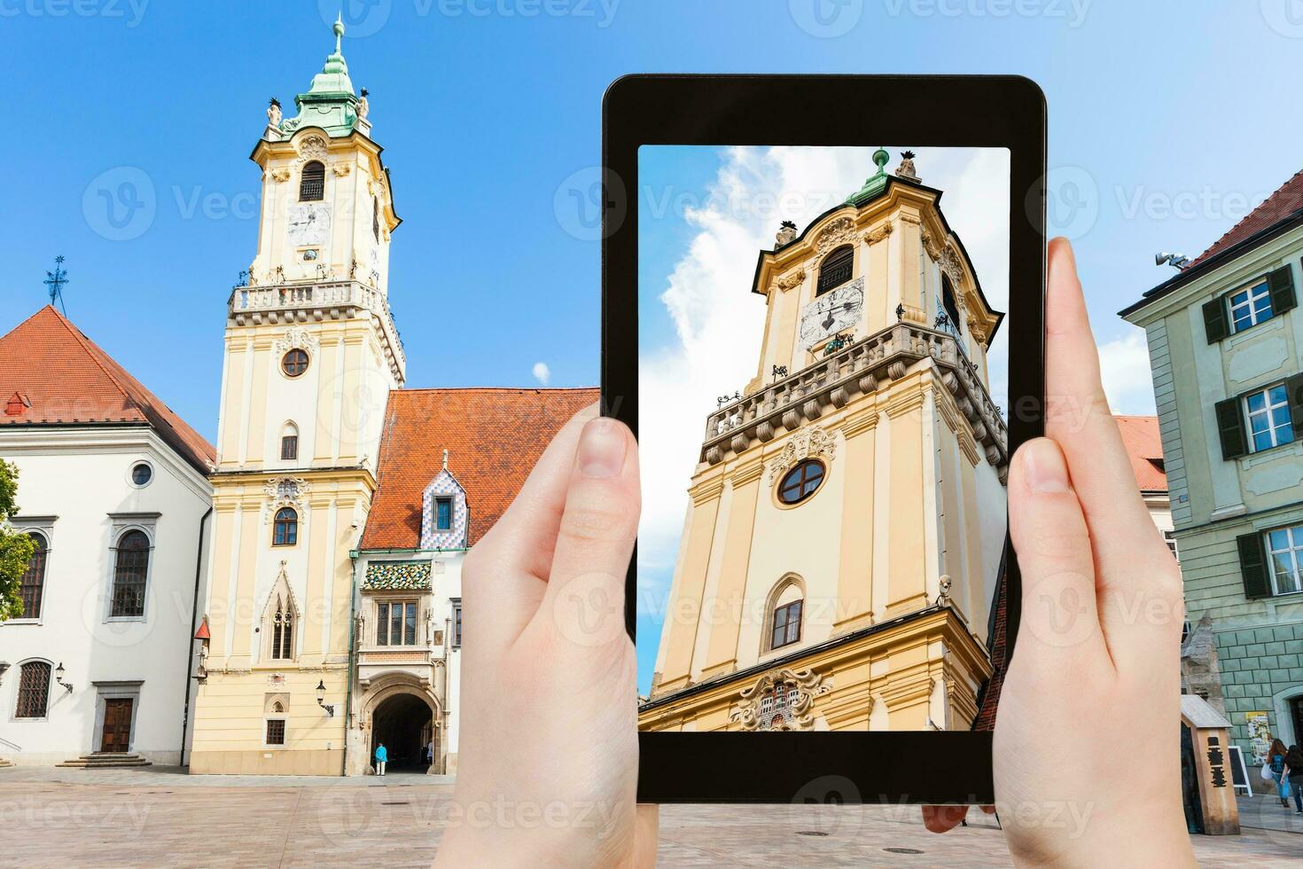 snapshot of Old Town Hall in Bratislava photo
