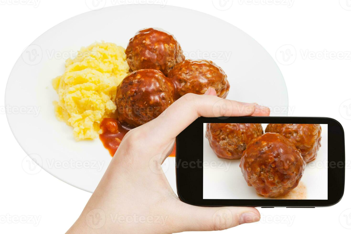 tourist photographs of meat balls photo