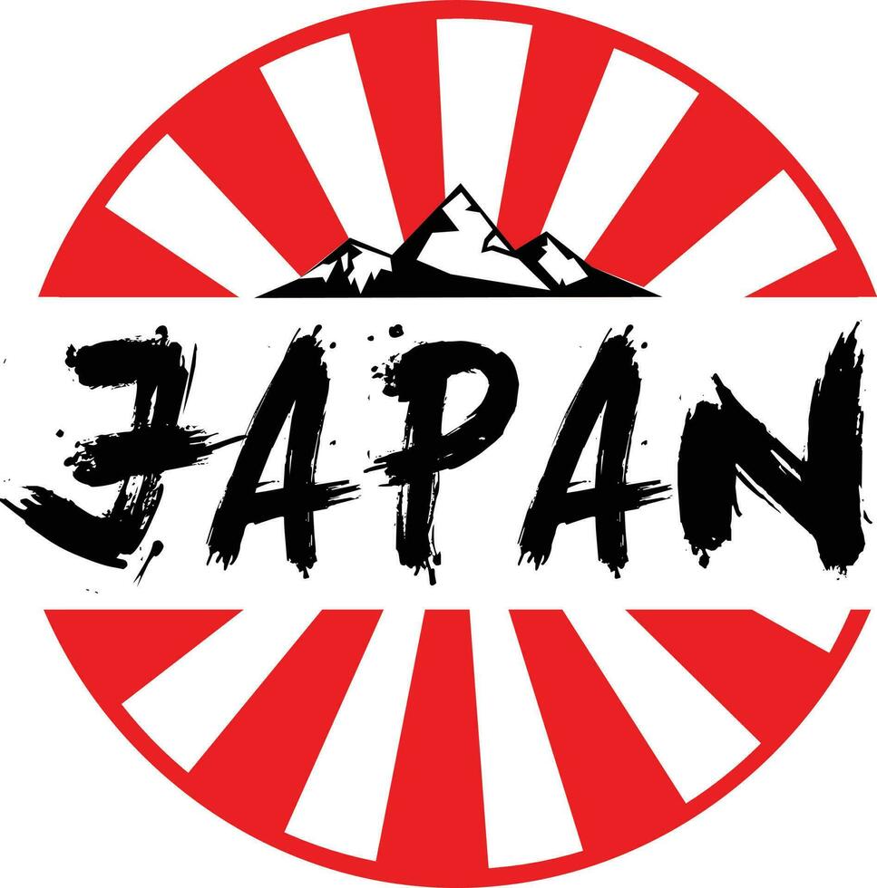 Vector logo japan tourism identitiy flat symbol design