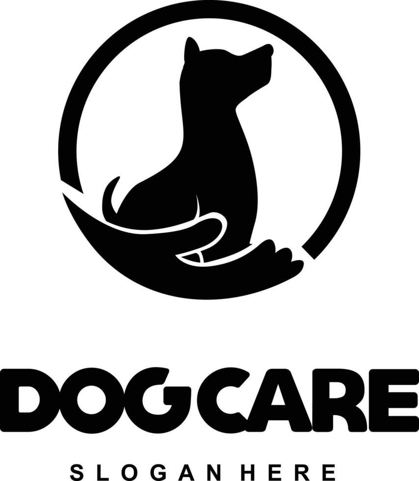 Vector flat Logo illustration dog care shop design