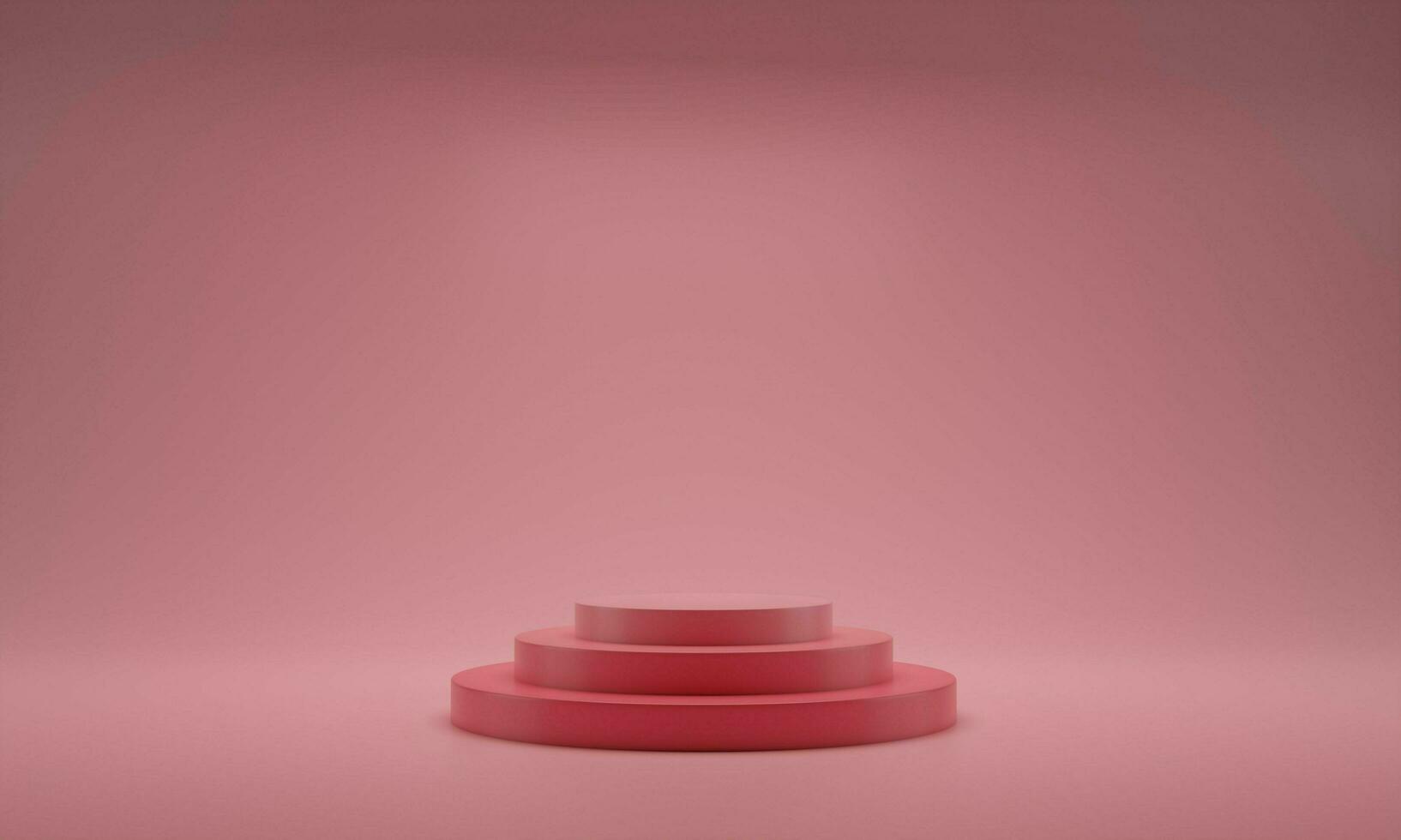 Abstract pink background. 3d pink rendering with podium. Minimal pink scene. photo