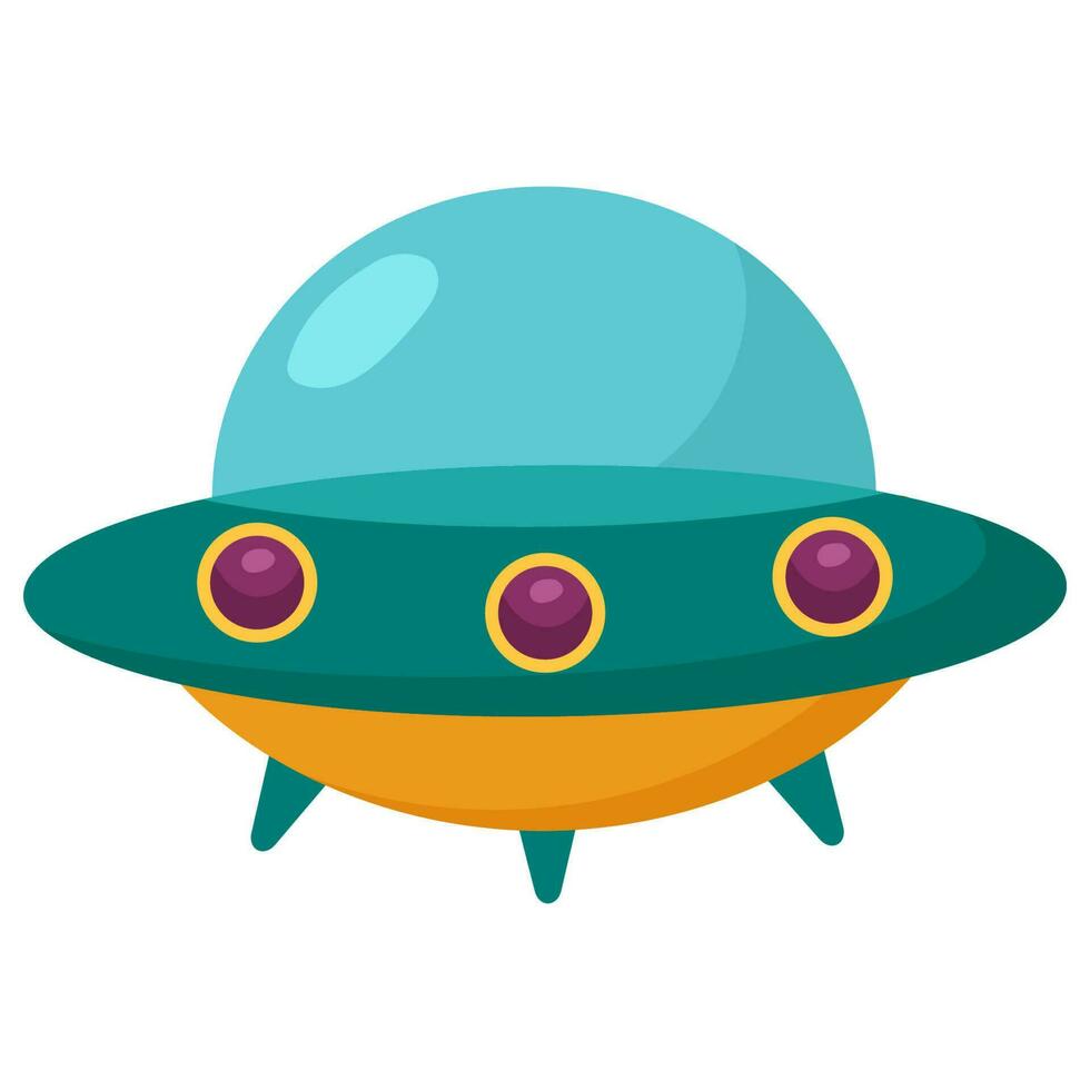 ovni extraterrestre lindo juguete para niño bebé niños estilo de dibujos animados ilustración vector