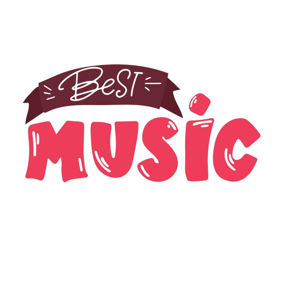 best Music logo on white. isolated on white vector