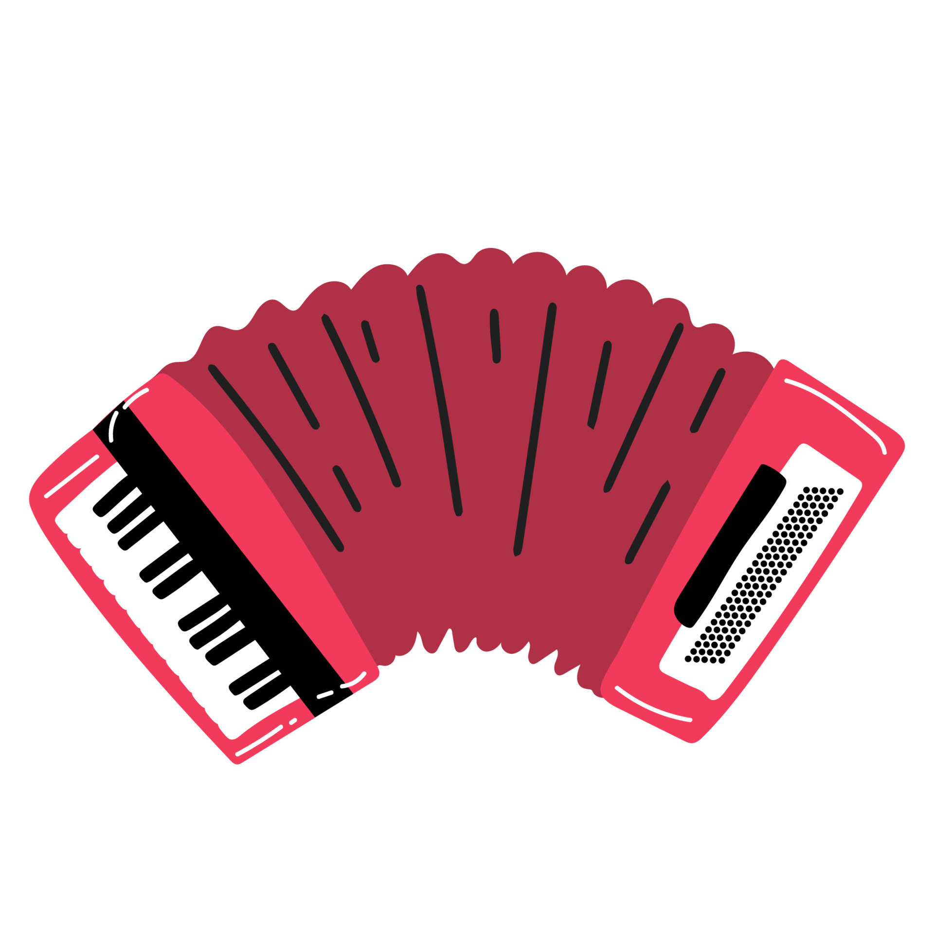Hand drawn doodle Old Accordion icon isolated on a white background. Vector  illustration musical instrument. Cartoon sound concept symbol element.  Music Accordion logo design template. 12861737 Vector Art at Vecteezy