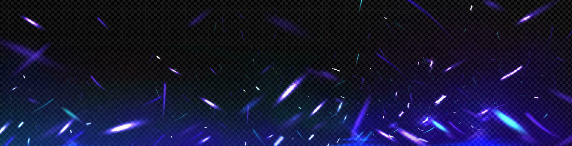 Blue fire sparks overlay effect, magic glow, shine vector