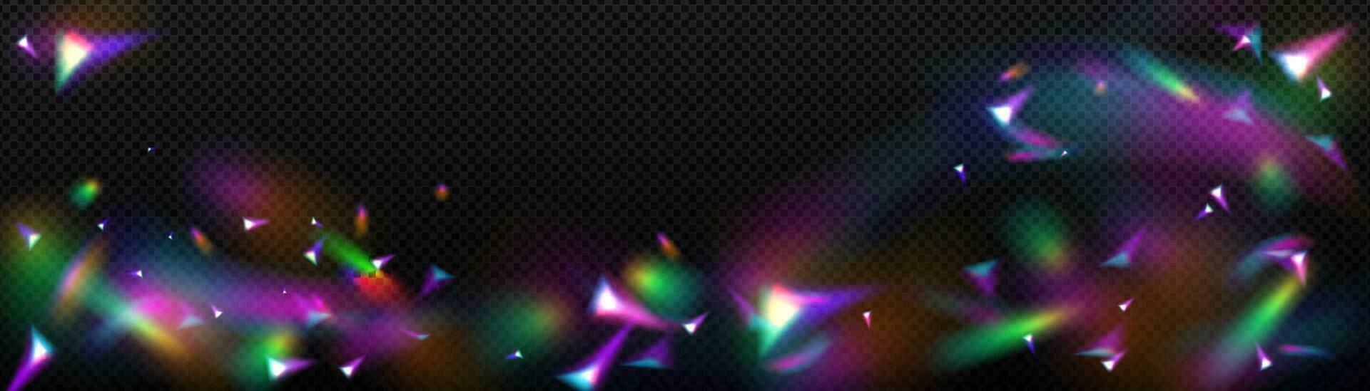 overlay rainbow effect, crystal light refraction vector