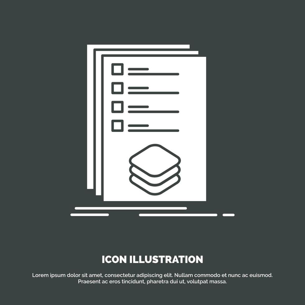 Categories. check. list. listing. mark Icon. glyph vector symbol for UI and UX. website or mobile application