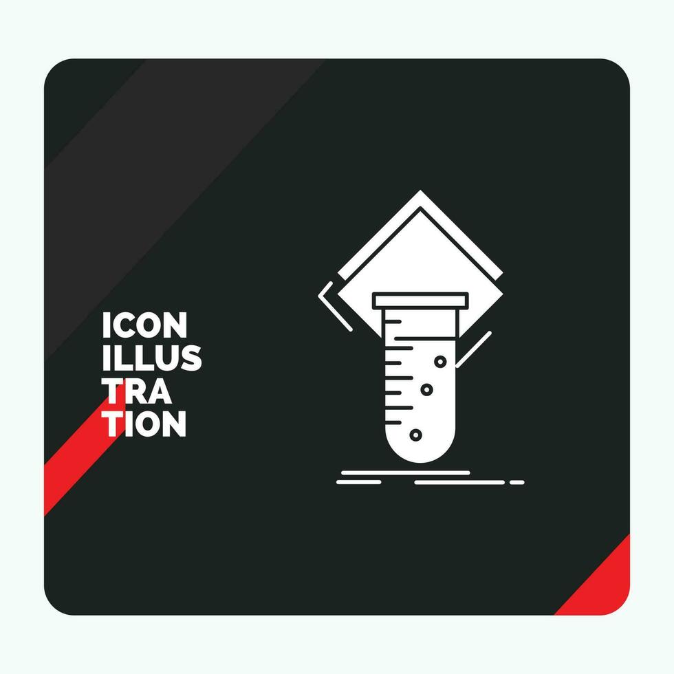 Red and Black Creative presentation Background for Chemistry. lab. study. test. testing Glyph Icon vector
