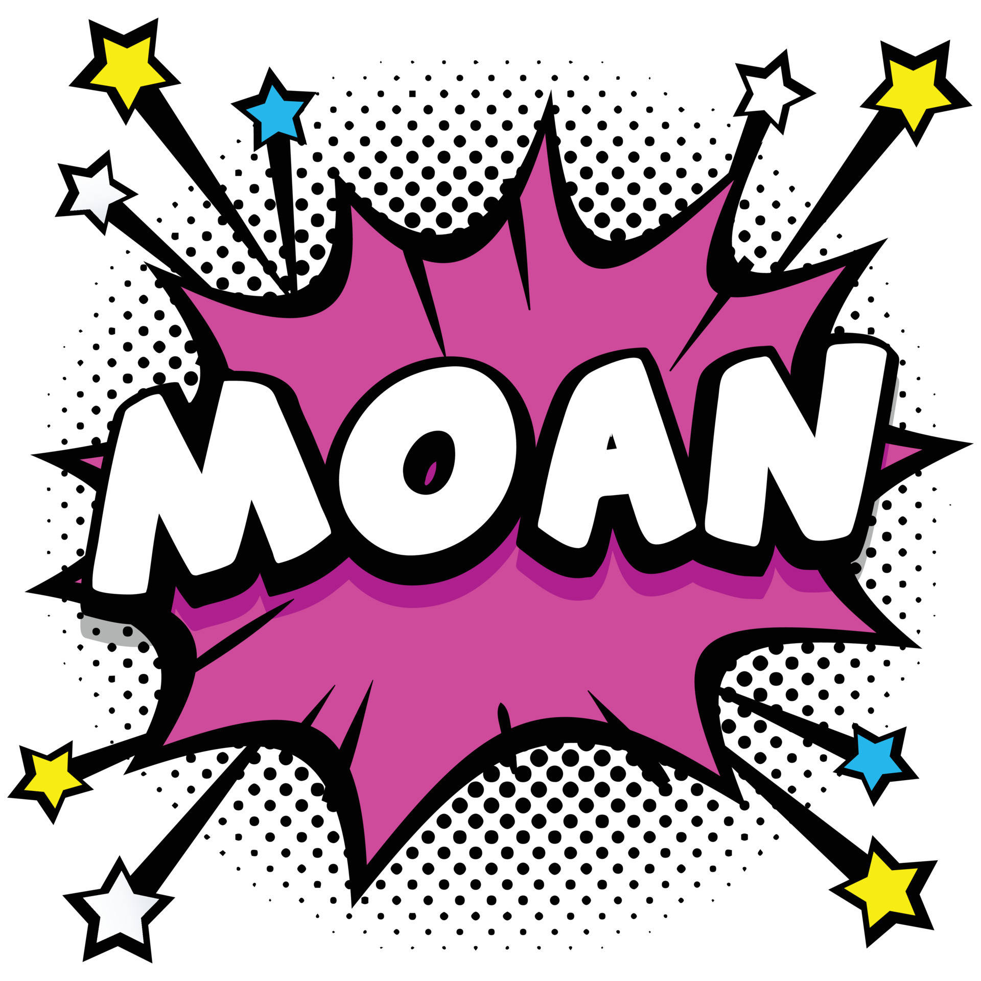 moan Pop art comic speech bubbles book sound effects 12862310 Vector Art at Vecteezy