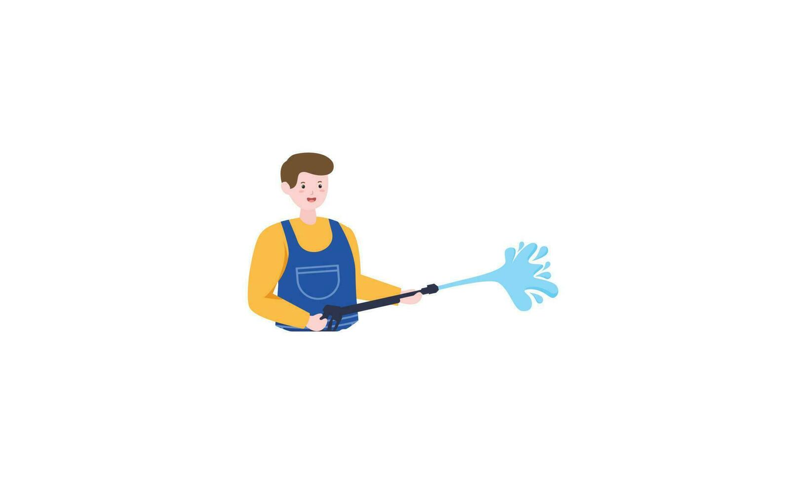 Pressure washing logo template. Cleaning vector design.