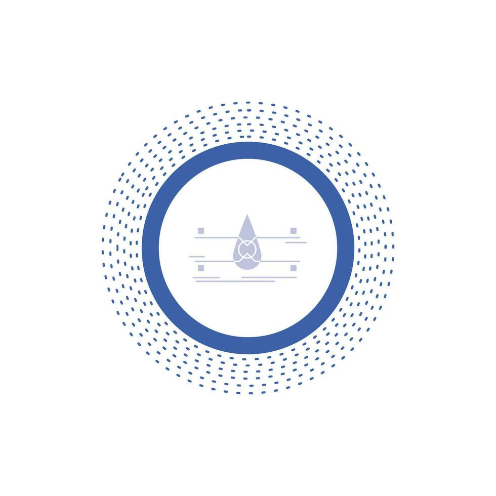 water. Monitoring. Clean. Safety. smart city Glyph Icon. Vector isolated illustration