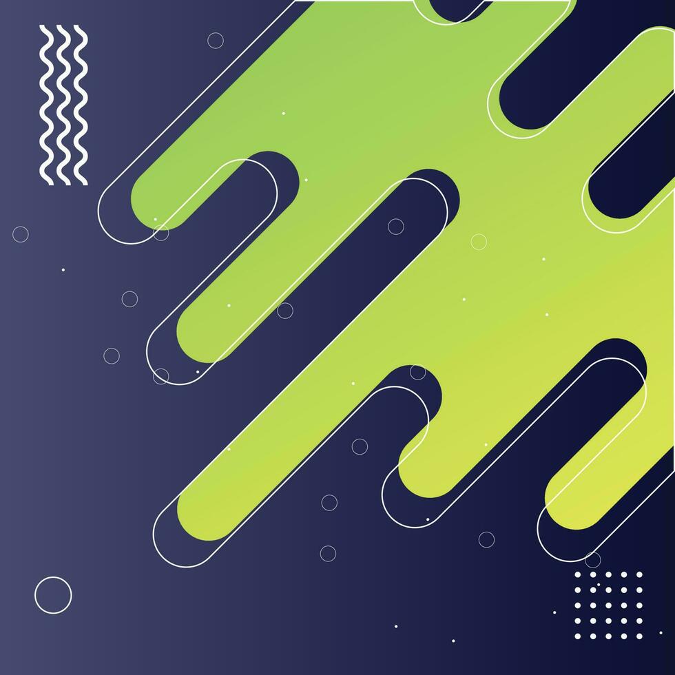 Original beautiful combination modern style abstraction with composition made of various rounded shapes in actual color palette. Vector illustration.