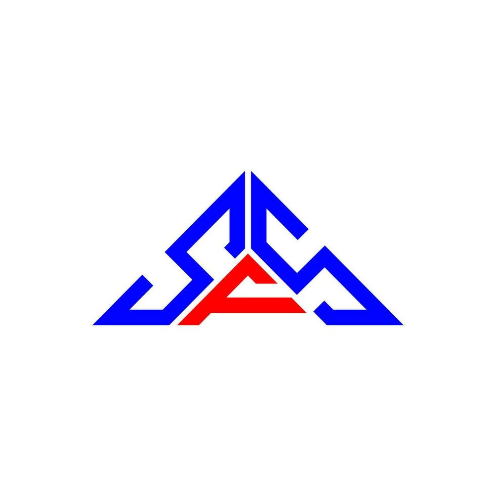 SFS letter logo creative design with vector graphic, SFS simple and modern logo in triangle shape.