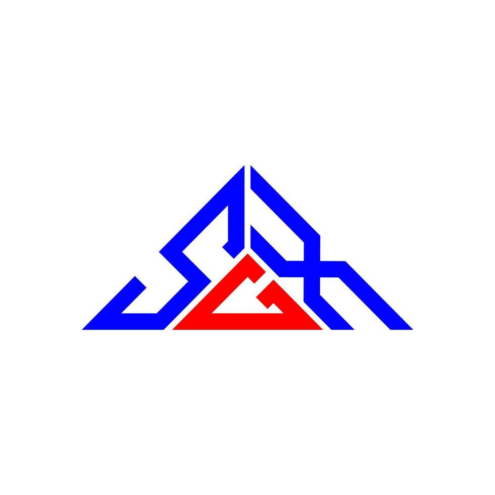 SGX letter logo creative design with vector graphic, SGX simple and modern logo in triangle shape.