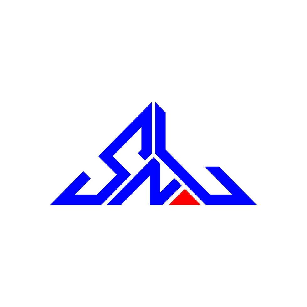 SNL letter logo creative design with vector graphic, SNL simple and modern logo in triangle shape.
