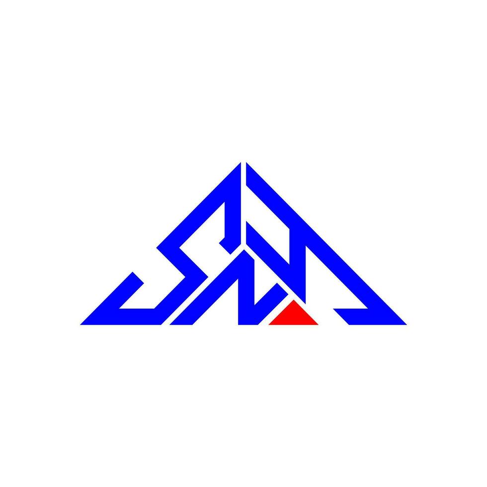diseño creativo del logotipo de letra sny con gráfico vectorial, logotipo simple y moderno de sny en forma de triángulo. vector