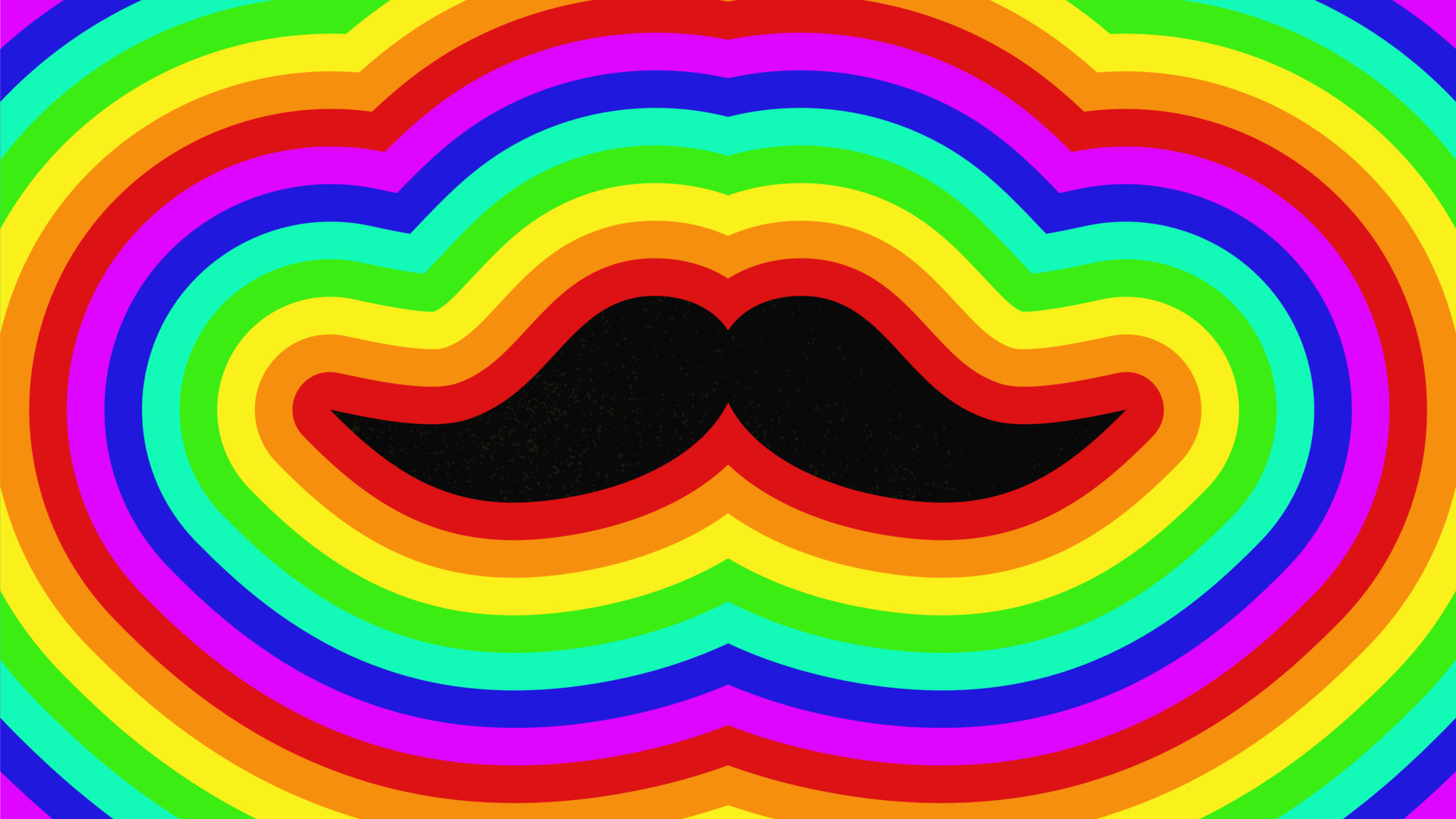 a mustache with hipster color palette for vintage 90s,80s or 70s