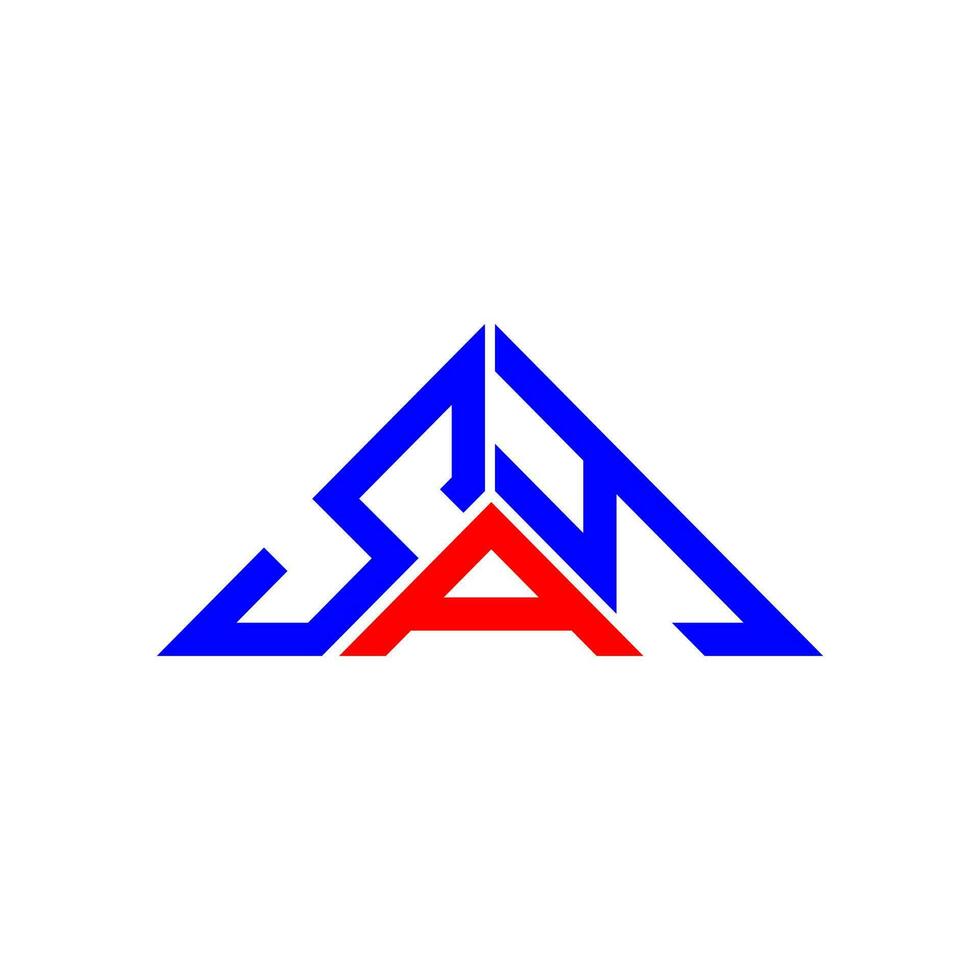 SAY letter logo creative design with vector graphic, SAY simple and modern logo in triangle shape.