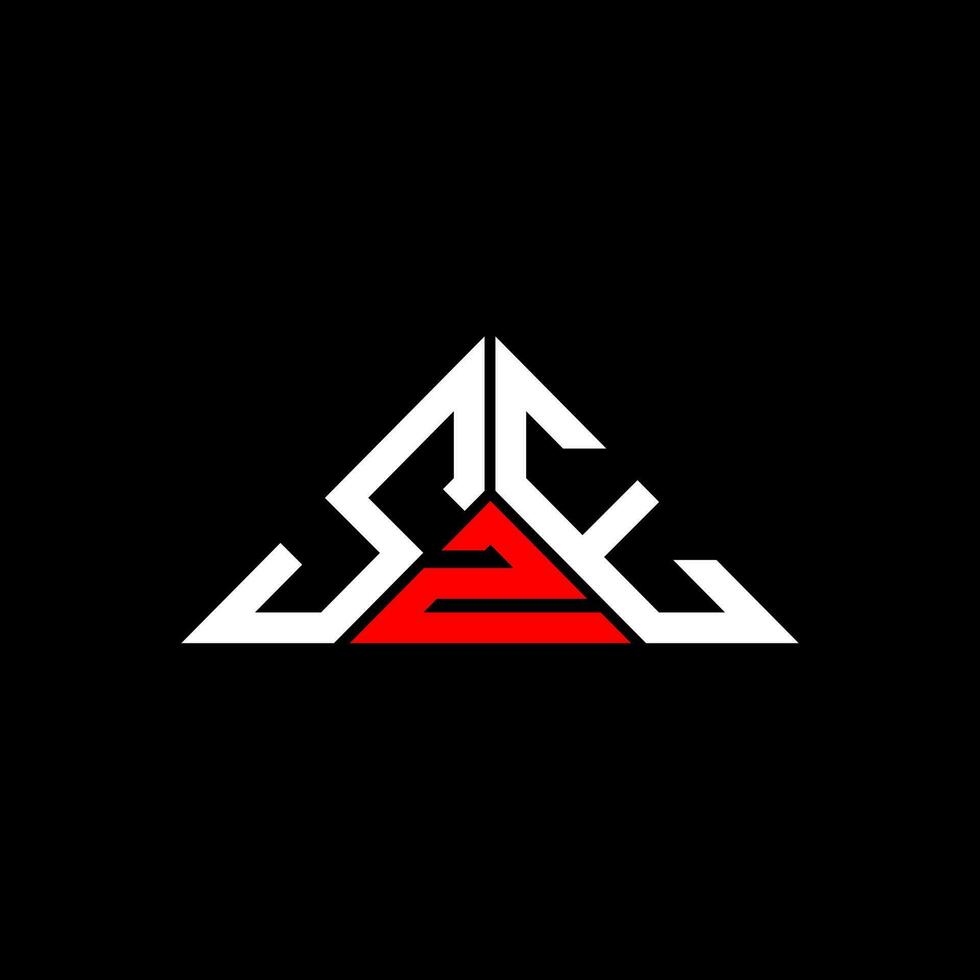 SZE letter logo creative design with vector graphic, SZE simple and modern logo in triangle shape.