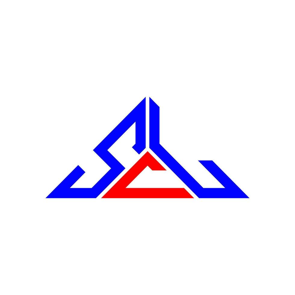 SCL letter logo creative design with vector graphic, SCL simple and modern logo in triangle shape.