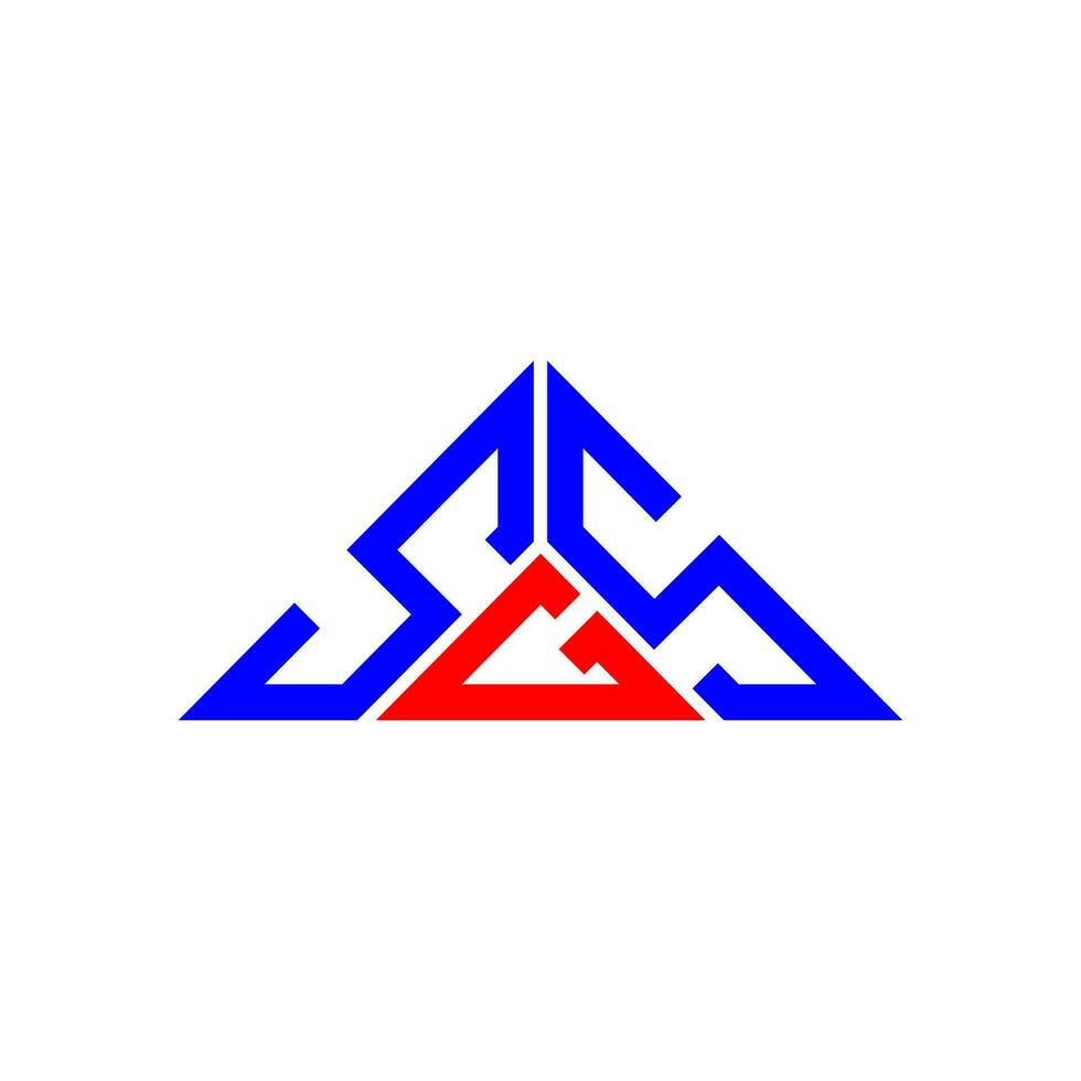 SGS letter logo creative design with vector graphic, SGS simple and modern logo in triangle shape.