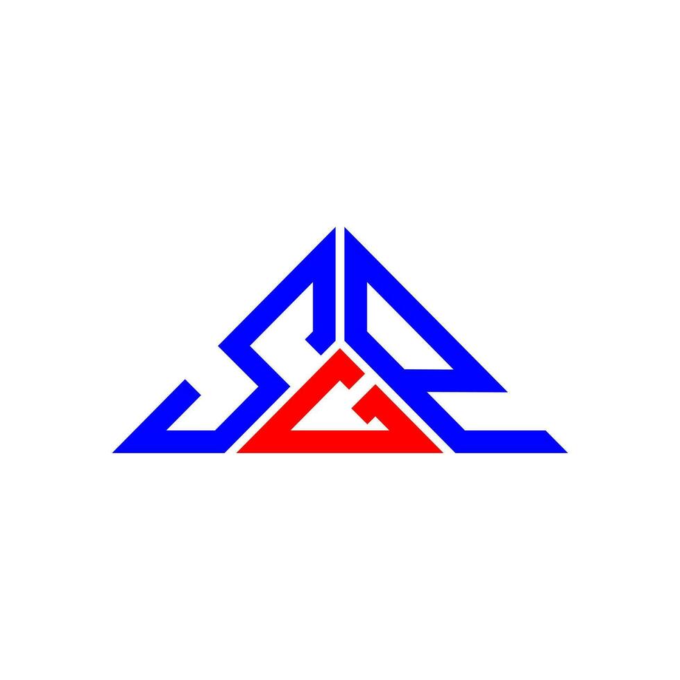 SGP letter logo creative design with vector graphic, SGP simple and modern logo in triangle shape.