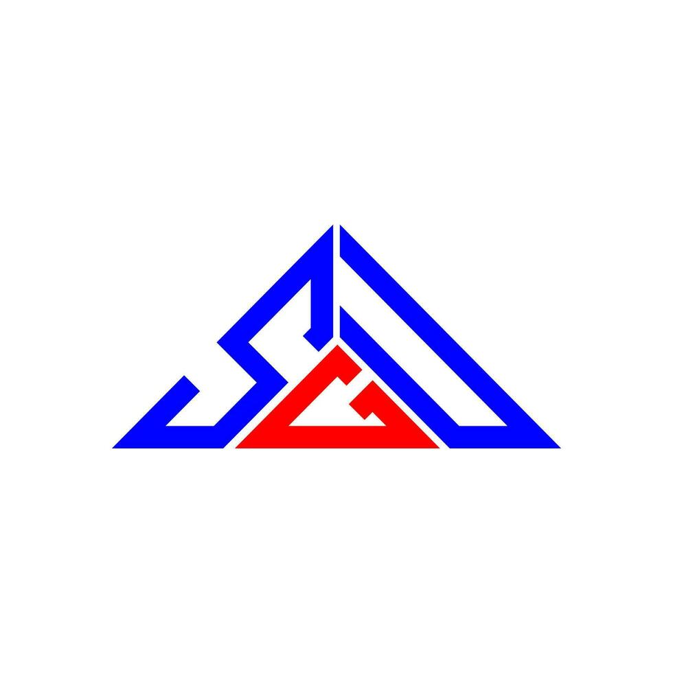 diseño creativo del logotipo de la letra sgu con gráfico vectorial, logotipo simple y moderno de sgu en forma de triángulo. vector