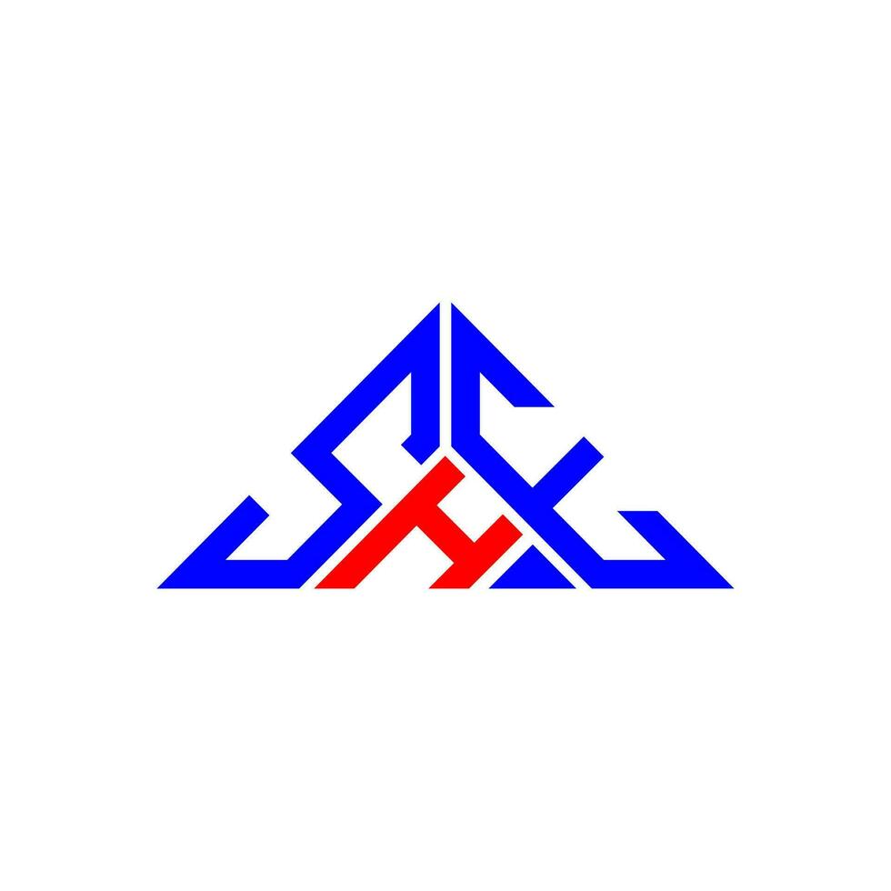 SHE letter logo creative design with vector graphic, SHE simple and modern logo in triangle shape.