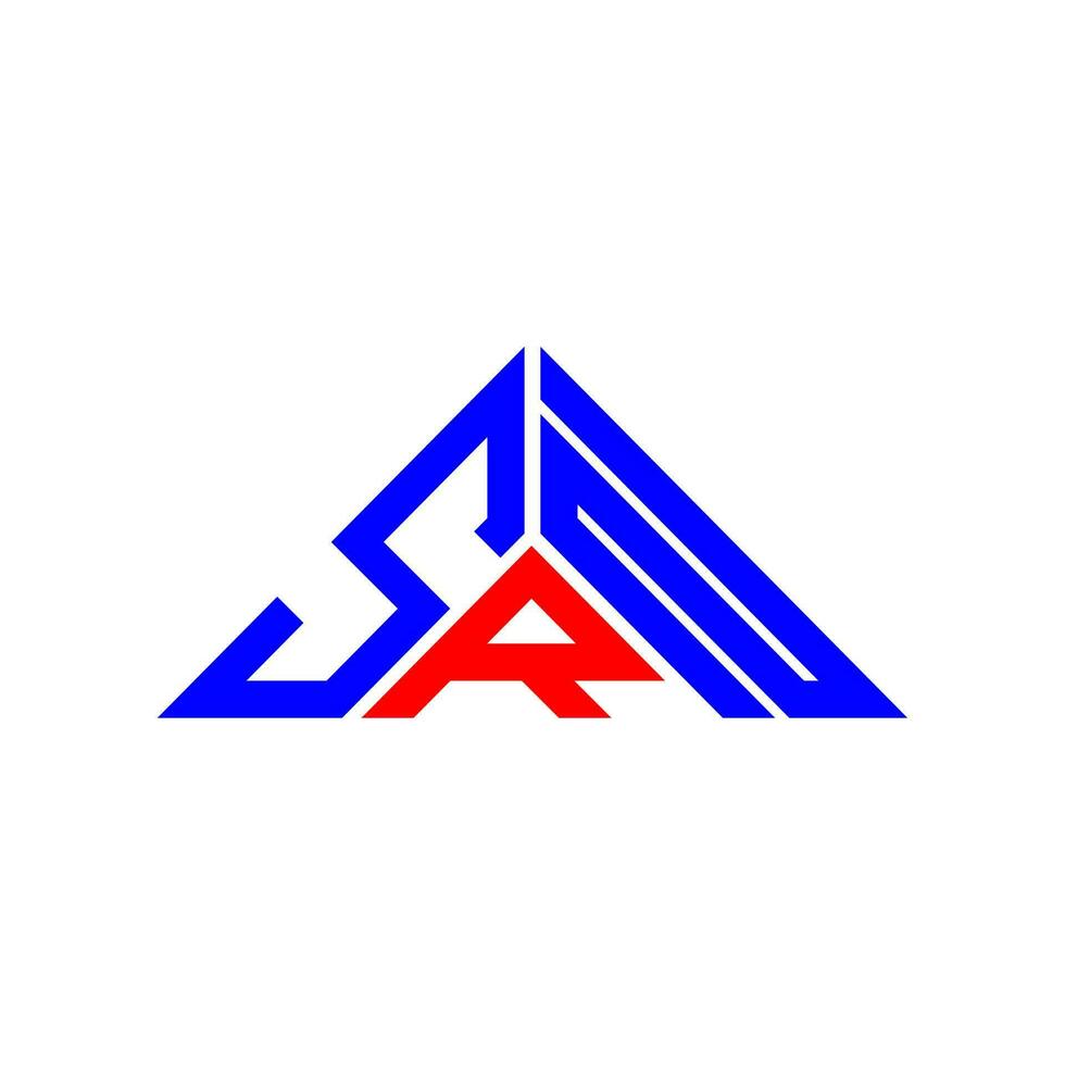 Diseño creativo del logotipo de la letra srn con gráfico vectorial, logotipo simple y moderno de srn en forma de triángulo. vector