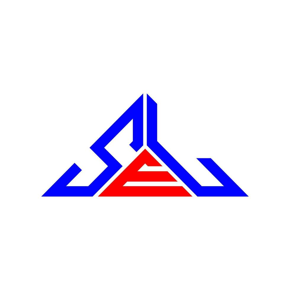 SEL letter logo creative design with vector graphic, SEL simple and modern logo in triangle shape.