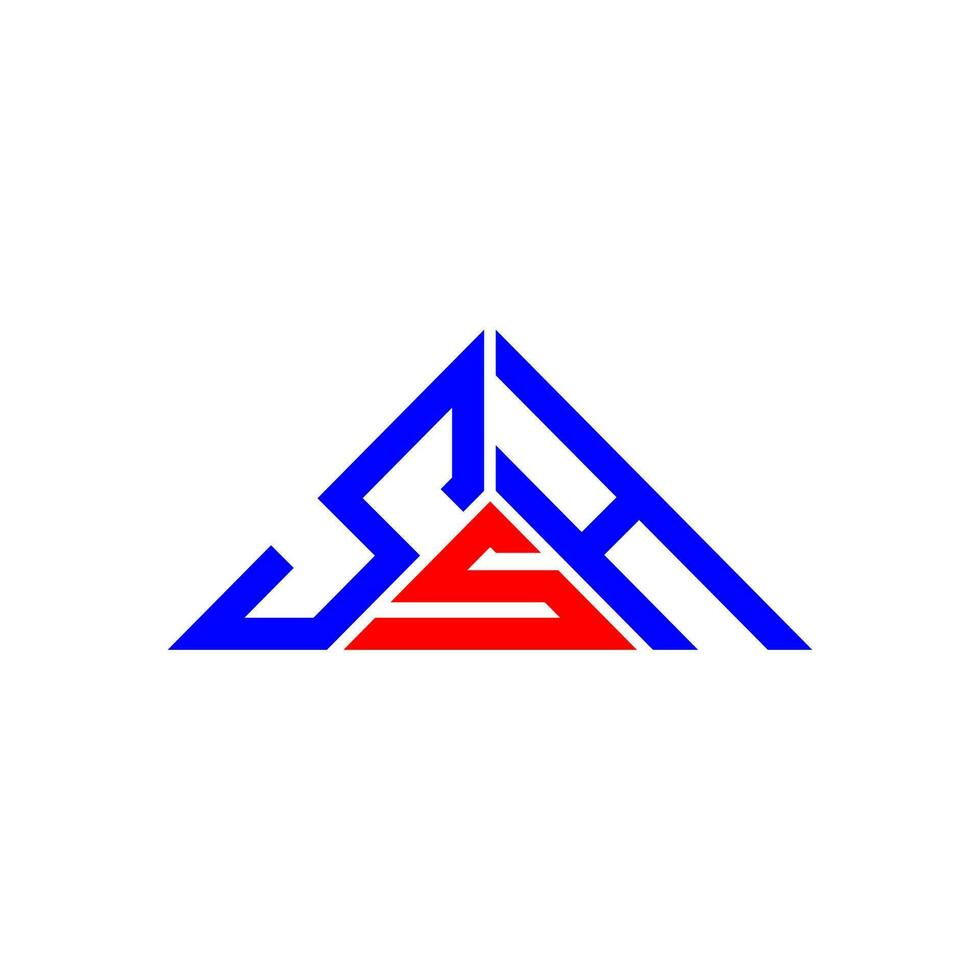 SSH letter logo creative design with vector graphic, SSH simple and modern logo in triangle shape.