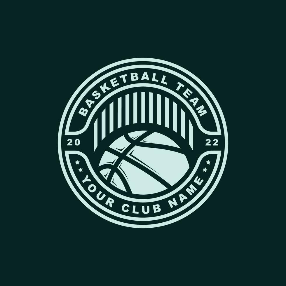vector de diseño de estilo simple de plantilla de diseño de logotipo de baloncesto